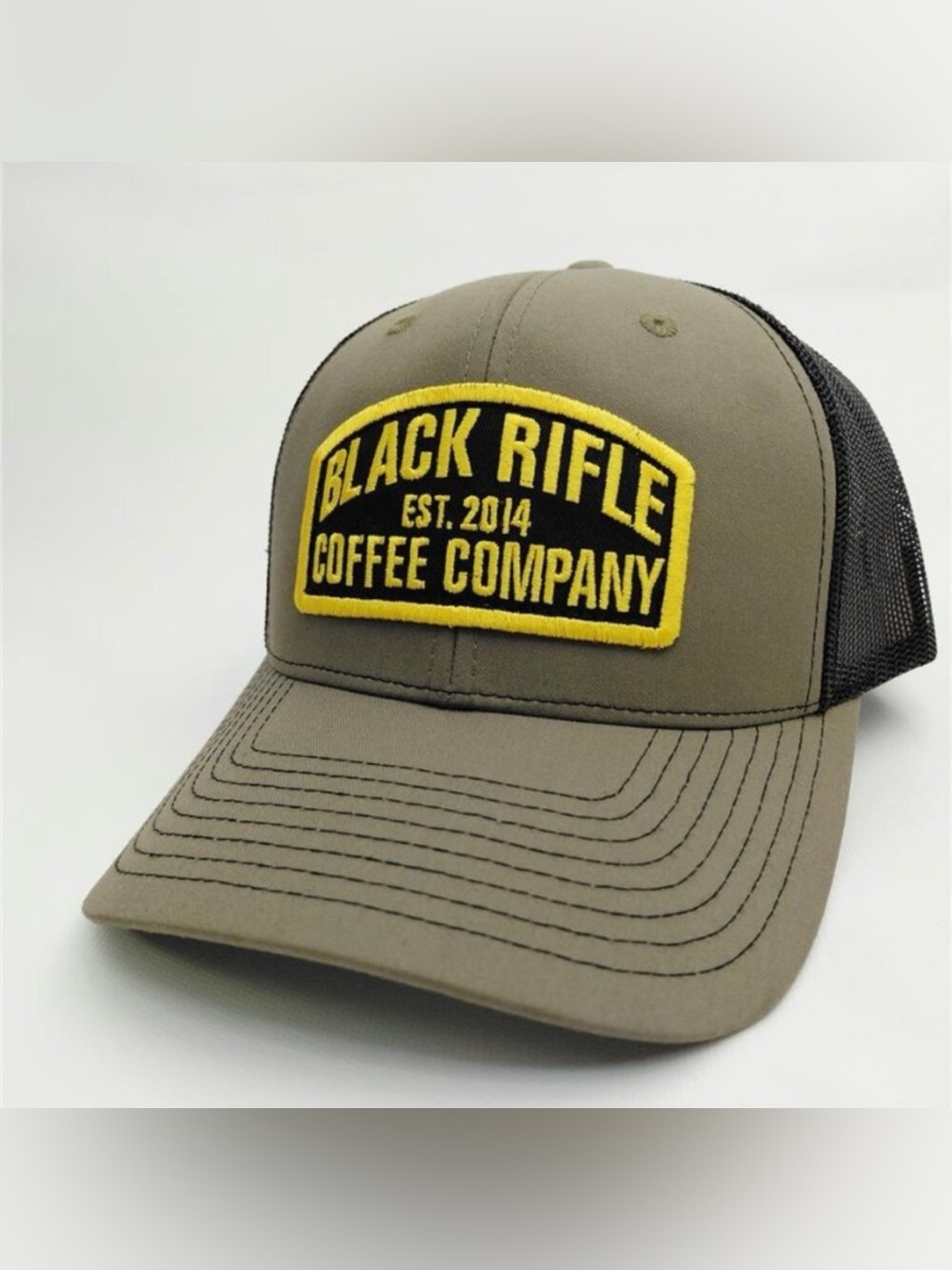 Black Rifle Coffee Company Khaki & Black Logo Trucker Hat